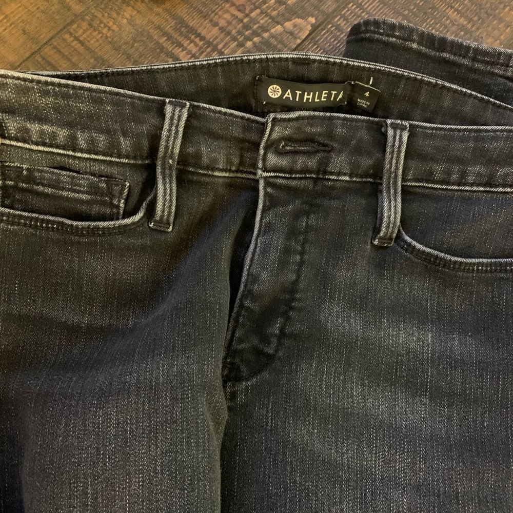 Athleta Size 4 Black/Gray Jeans